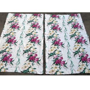 Vintage Barkcloth drapes / curtains; 34" x 73", 2 pieces